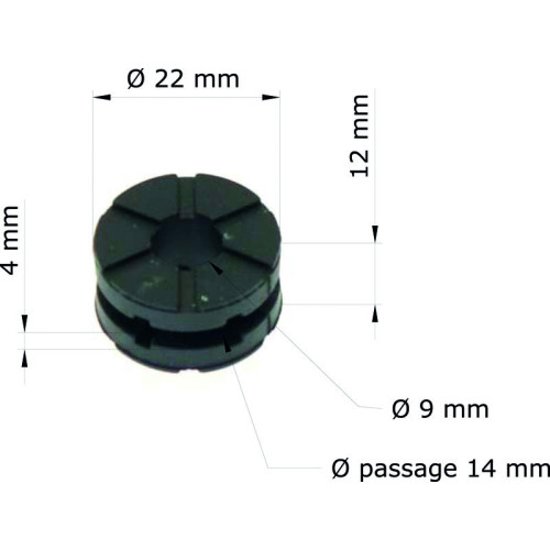Silentblock TOURMAX - Rueda trasera Honda CBF1000 06-07/GB 80106-382-770 (set de 10)