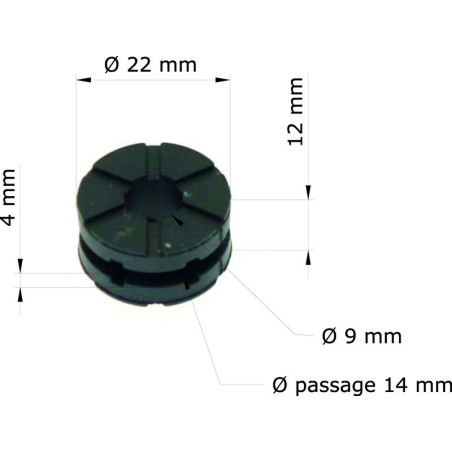 Silentblock TOURMAX - Rueda trasera Honda CBF1000 06-07/GB 80106-382-770 (set de 10)