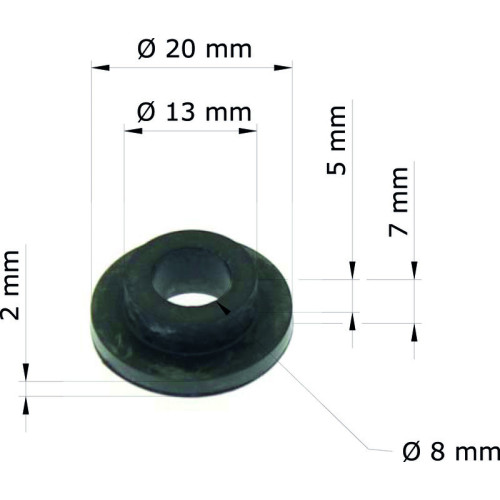 Silentblock TOURMAX - Honda XR650L 94-08/depósito 33718-GE2-690 GRM-115/10 (set de 10)
