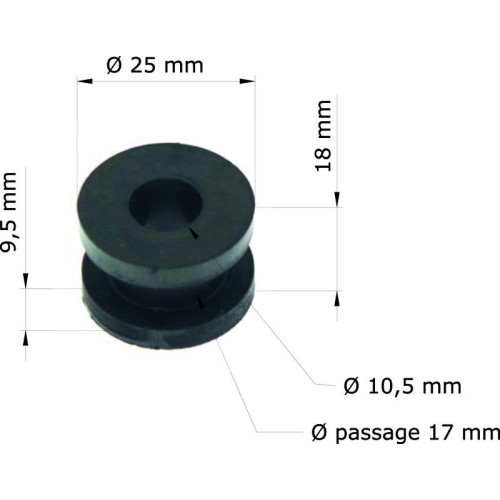 Silentblock TOURMAX - Honda CRF250R 04-08/depósito 18334-ML3-680 GRM-118/10 (set de 10)
