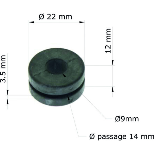 Silentblock TOURMAX - Honda XR400R 96-02/Faro 17245-107-010 GRM-120/10 (set de 10)