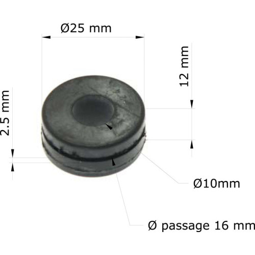Silentblock TOURMAX - Honda CBR900RR 92-94/Faro 19051-KA4-000 GRM-126/10 (set de 10)
