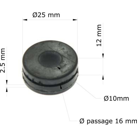 Silentblock TOURMAX - Honda CBR900RR 92-94/Faro 19051-KA4-000 GRM-126/10 (set de 10)