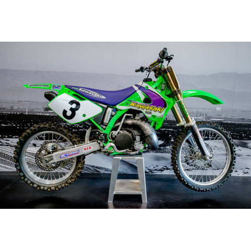 Kit de Plástica UFO y Kit de adhesivos EMIG Team USA Replica Kawasaki KX125/250