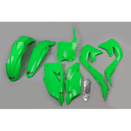 Kit plástica completo UFO Kawasaki verde fluor KAKIT227-AFLU