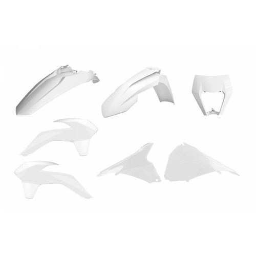 Kit plástica POLISPORT Enduro Restyling blanco KTM EXC