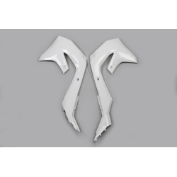 Plásticos laterales de radiador UFO blanco Kawasaki KX450
