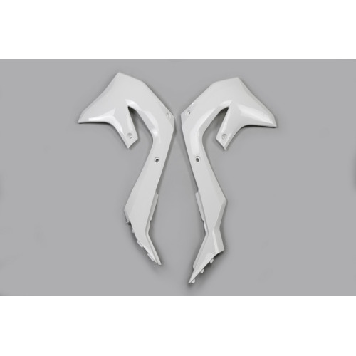 Plásticos laterales de radiador UFO blanco Kawasaki KX450