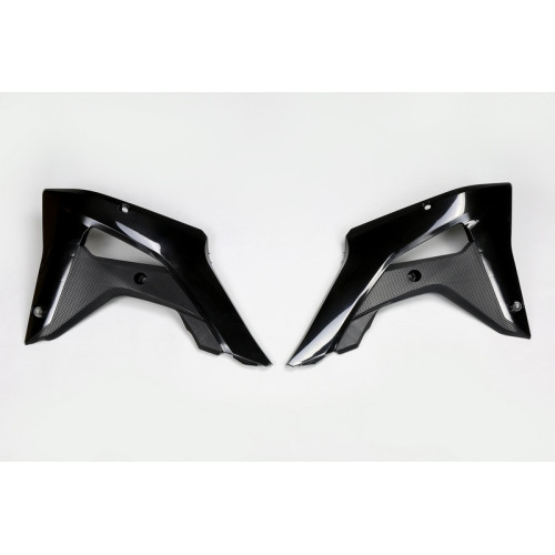 Plásticos laterales de radiador UFO negro Honda CR250RX