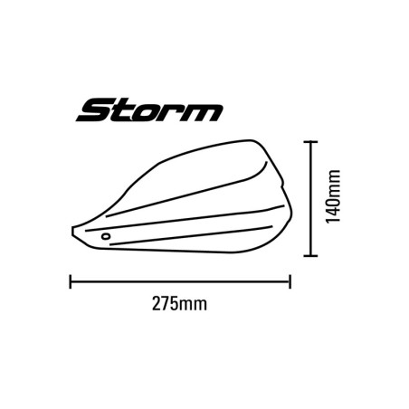 Kit de paramanos Barkbusters STORM HOLLOW universal Color negro