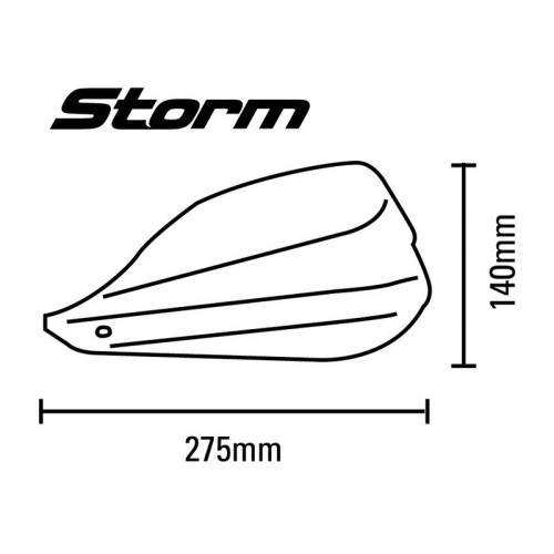 Kit de paramanos Barkbusters STORM Ø25,4 universal Color negro