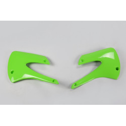 Plásticos laterales de radiador UFO Kawasaki verde KA03717-026