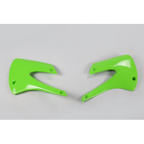 Plásticos laterales de radiador UFO Kawasaki verde KA03717-026