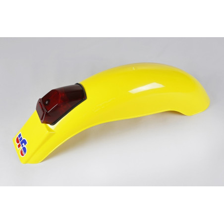 Guardabarros trasero universal UFO enduro con luz 50cc-80cc-125cc (1975-1979) amarillo ME08025-D