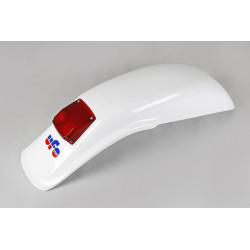Guardabarros trasero universal UFO enduro con luz 125cc-250cc-500cc (1983-1993) blanco ME08027-W
