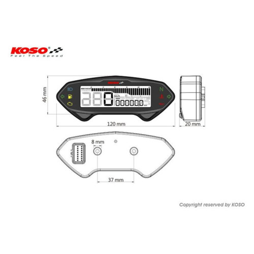 Marcador universal KOSO DB-01RN BA041000