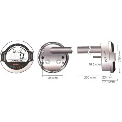 Marcador circular KOSO D64 DL-03S negro BB642W20 2
