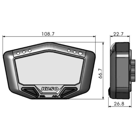 Marcador universal KOSO DB-02 con bateria interna BA022W00