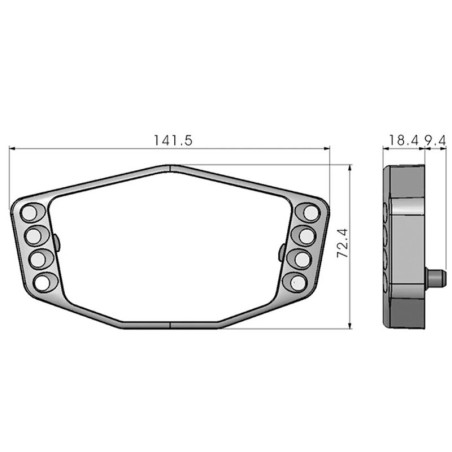 Marco de luces para KOSO DB-02 / DB-02R BA022000