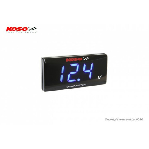 Voltímetro KOSO Super Slim azul BA024B00