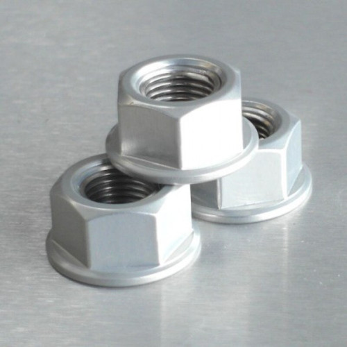 Tuerca de corona aluminio PRO-BOLT taladrada M12 x 12mm (paso 1,25mm) - Plata