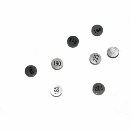 Kit pastillas reglaje de válvulas TOURMAX Ø29mm - Set de 20 pcs (2 de cada grosor)