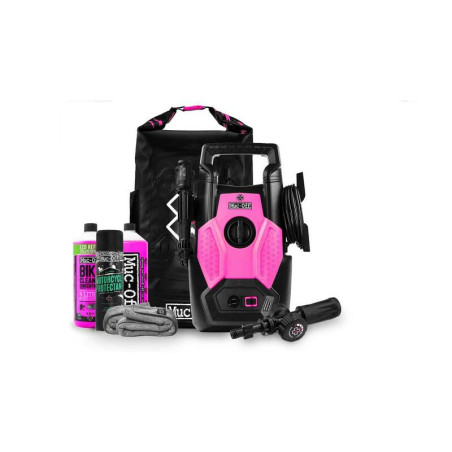 Kit de hidrolimpiadora para moto y bici MUC-OFF (incluye productos de limpieza y protección)