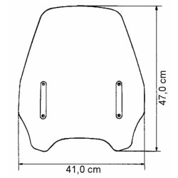 Pantalla MRA Touring, transparente, 2