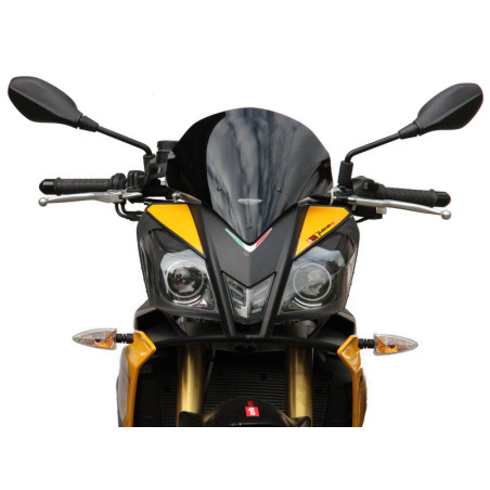 Pantalla MRA Racing SPM, negro, Aprilia Tuono V4 R, longitud 350 mm