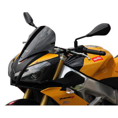Pantalla MRA Racing SPM, negro, Aprilia Tuono V4 R, longitud 350 mm