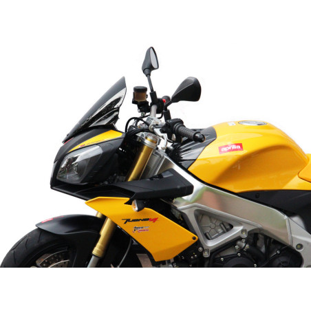 Pantalla MRA Racing SPM, negro, Aprilia Tuono V4 R, longitud 350 mm