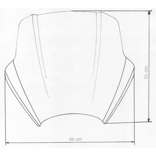 Pantalla MRA Speed Screen, transparente, longitud 315 mm
