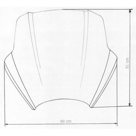 Pantalla MRA Speed Screen, negro, longitud 315 mm