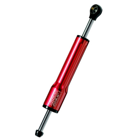 Cilindro amortiguador de dirección Bitubo color Rojo L.332mm