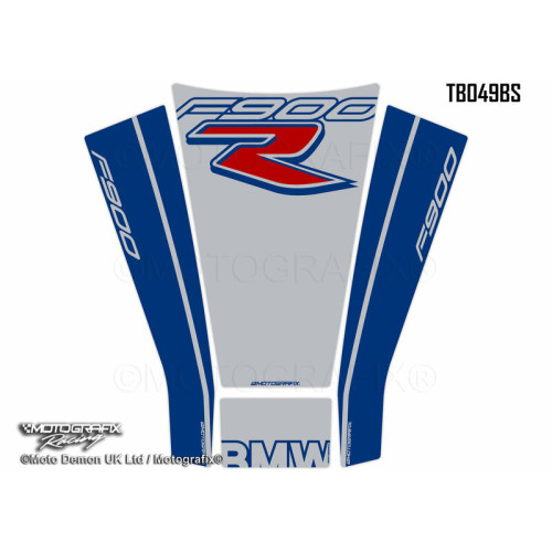 Set de 4 protectores de depósito MOTOGRAFIX color azul/blanco BMW F900R