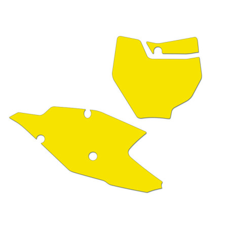 Kit adhesivos portanúmeros Blackbird KTM SX/SX-F 19 standard/amarillo