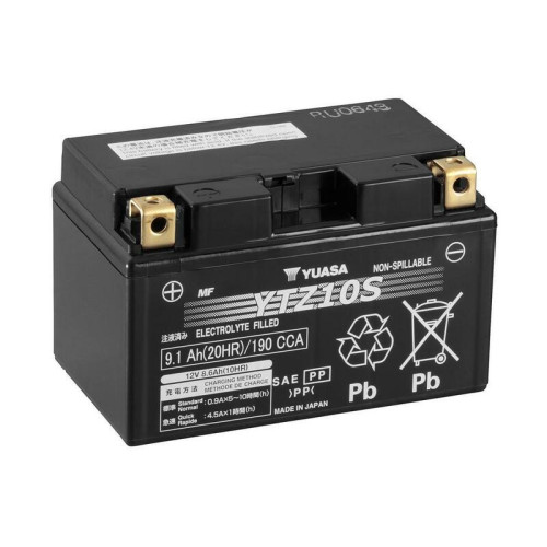 Yuasa battery YTZ10S Wet Charged (cargada y activada)