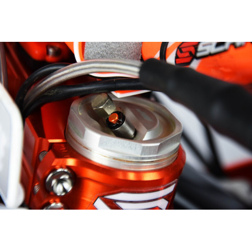 Purgadores de horquilla SCAR para horquillas WP/Marzocchi/Öhlins M4x0,7mm - Naranja