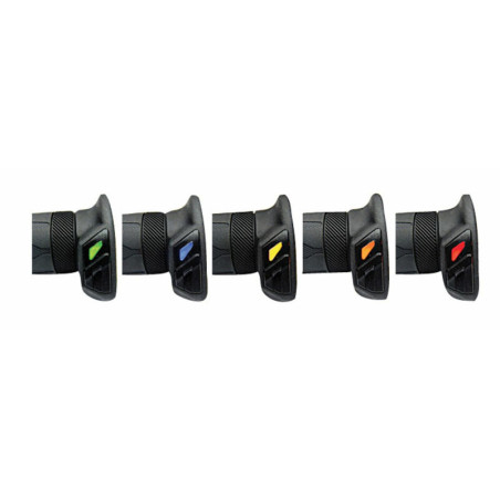 Puños calefactables Koso HG-13 120 mm, con interruptor de pulgar integrado