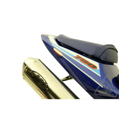 Kit de 2 tiras de intermitentes LED ámbar adhesivas 70mm