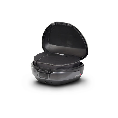 Baúl SHAD SH48 Gris Tapa CARBONO + DOBLE Respaldo