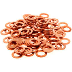 Arandela cobre 10X16X1,5 - Bolsa 100 uds R100160GC/100