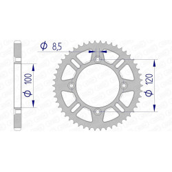 Corona AFAM aluminio 15104 - Paso 428