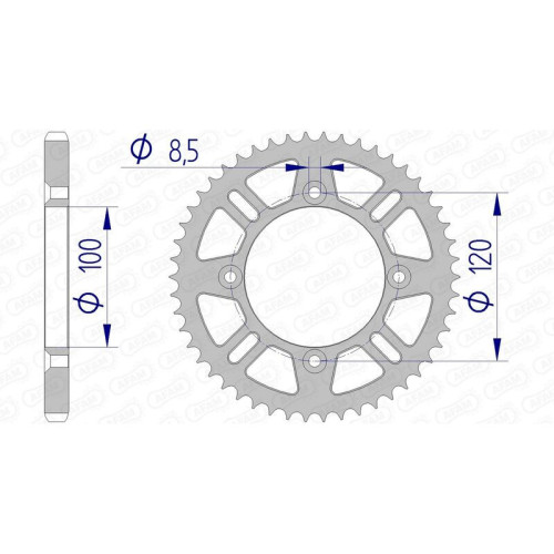 Corona AFAM aluminio 15104 - Paso 428