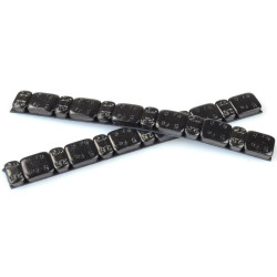 Caja de 50 tiras de 45gr de contrapesos adhesivos llanta color negro 2