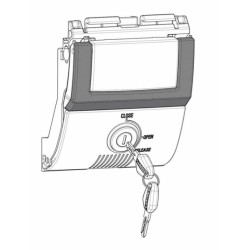 Cerradura para baúl SHAD SH48 gris titanio