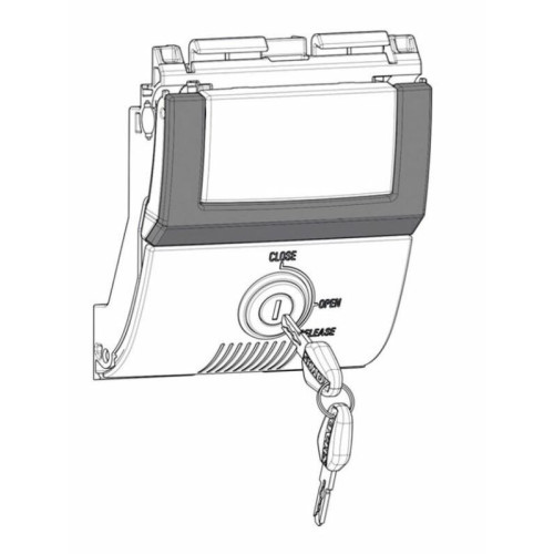 Cerradura para baúl SHAD SH48 gris titanio