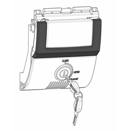 Cerradura para baúl SHAD SH48 gris oscuro