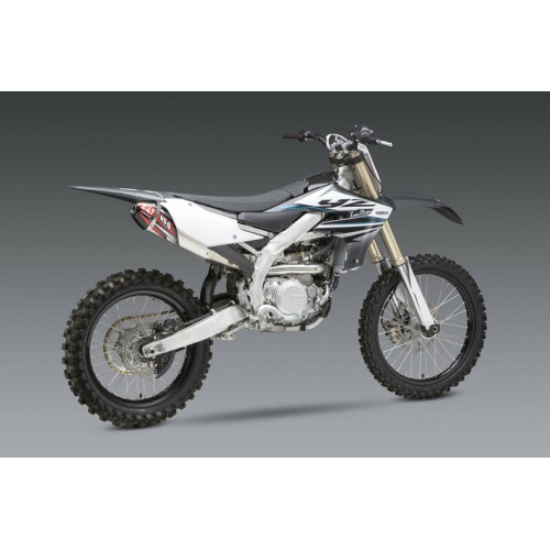 Linea completa escape Yoshimura Signature RS-4, acero inox, Silencioso de aluminio, Yamaha YZ450F
