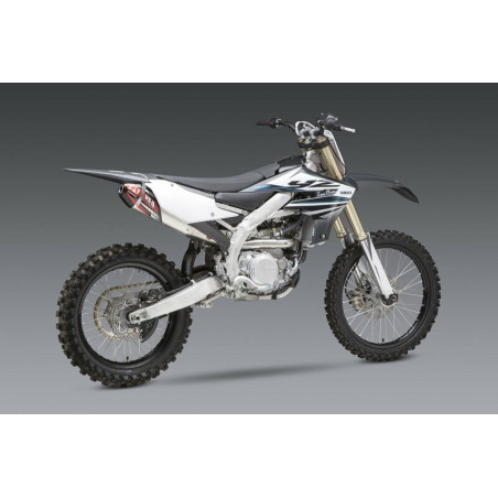 Linea completa escape Yoshimura Signature RS-4, acero inox, Silencioso de aluminio, Yamaha YZ450F